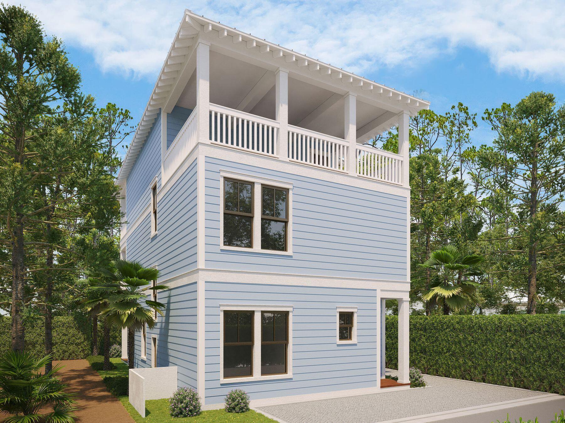150 Redbud Lane Inlet Beach, FL 32461 - Photo 13 of 18 Large Porch on Rear of Home