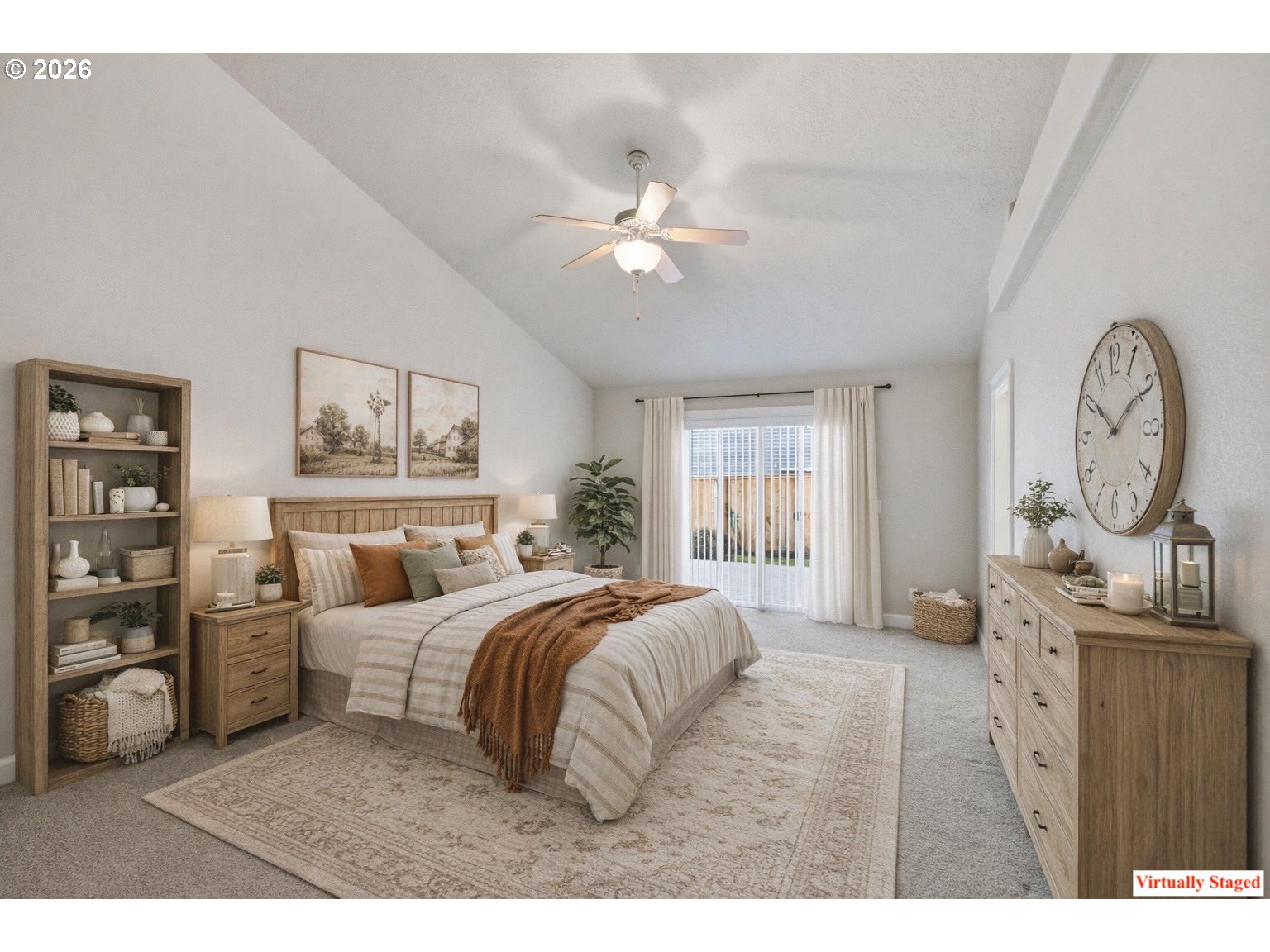 2463 Northwest Broadway Street Albany, OR 97321 - Photo 9 of 15 a bedroom with a bed a mirror and a large window