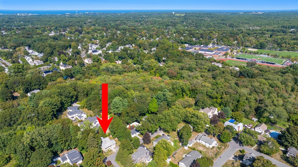 22 Linscott Road Hingham, MA 02043 - Photo 13 of 14 a view of a lot of trees and houses