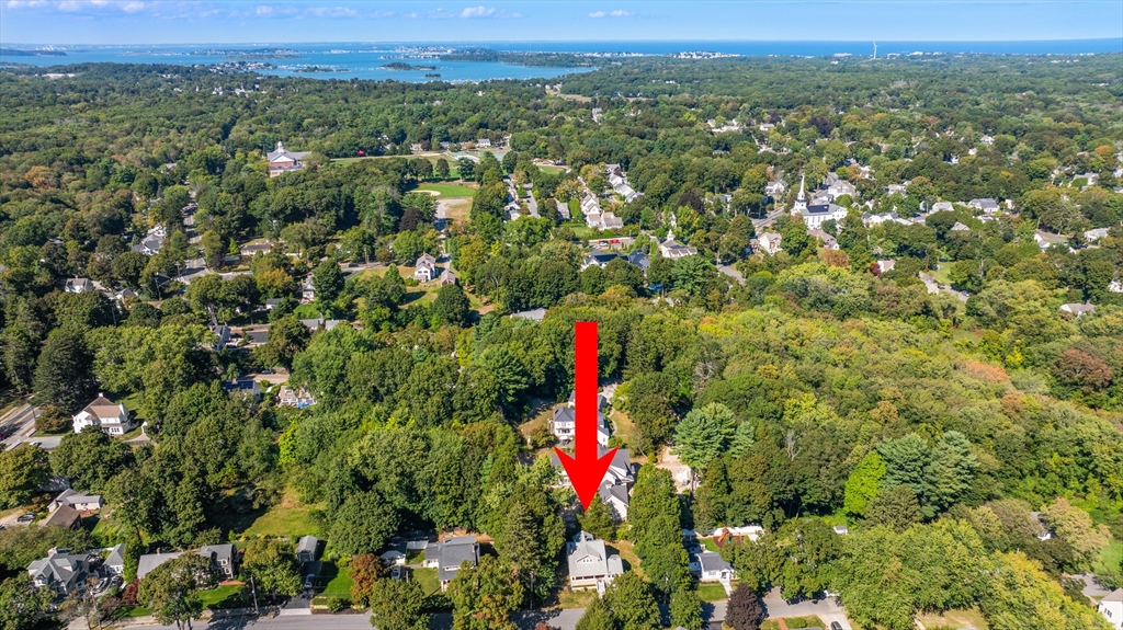 22 Linscott Road Hingham, MA 02043 - Photo 14 of 14 an aerial view of residential houses with outdoor space and trees