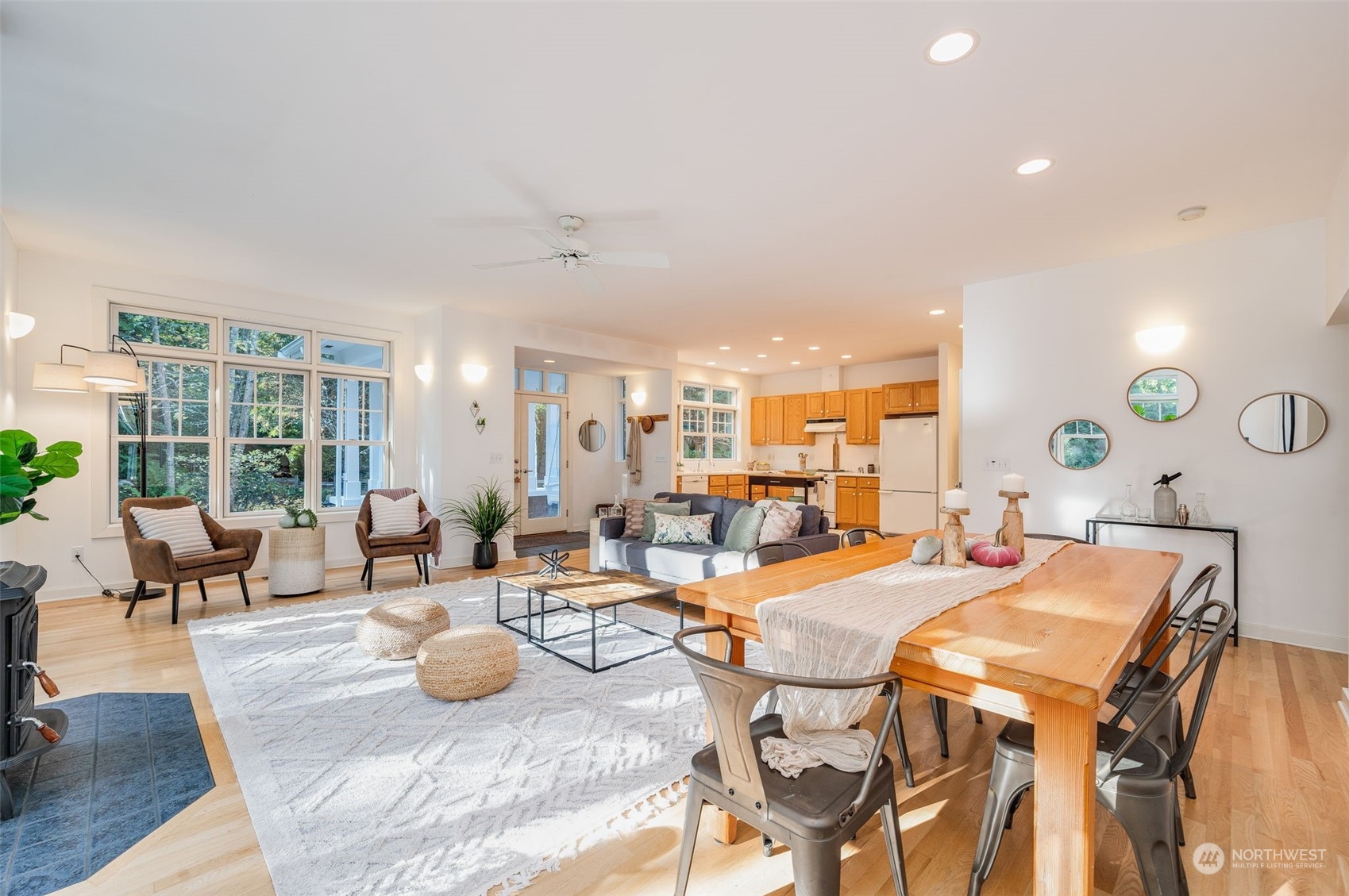 23406 Landers Road Southwest Vashon, WA 98070 - Photo 6 of 39 a view of a dining room with furniture window and outside view