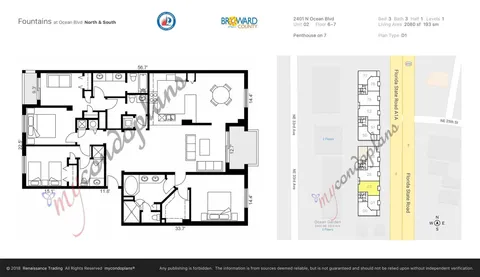 $999,000 | 2401 North Ocean Boulevard, Unit 702, Fort Lauderdale, FL 33305