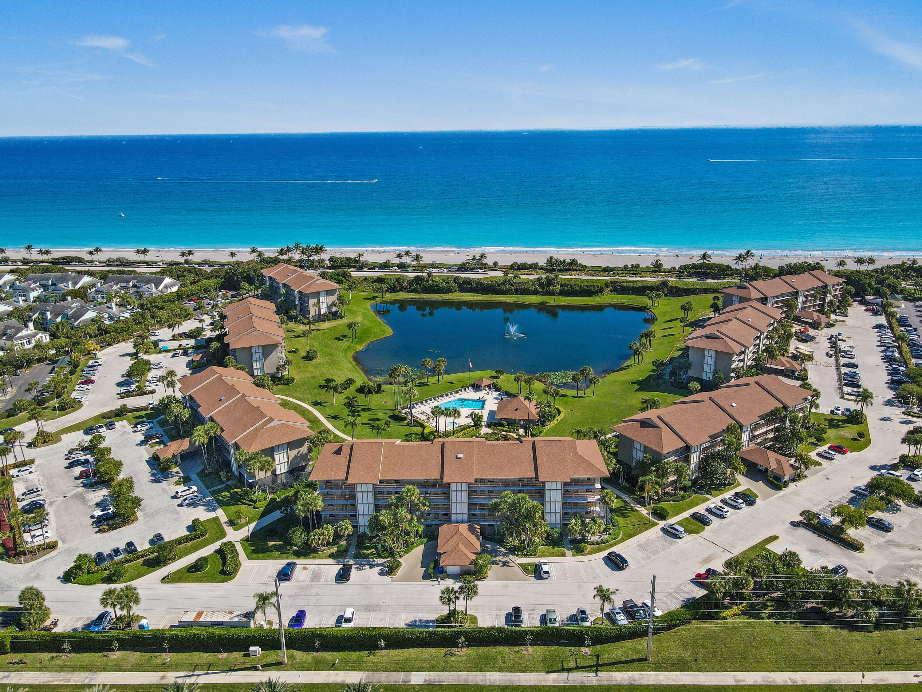 Undisclosed Address Jupiter, FL 33477 - Photo 23 of 23 an aerial view of residential houses with outdoor space and ocean view