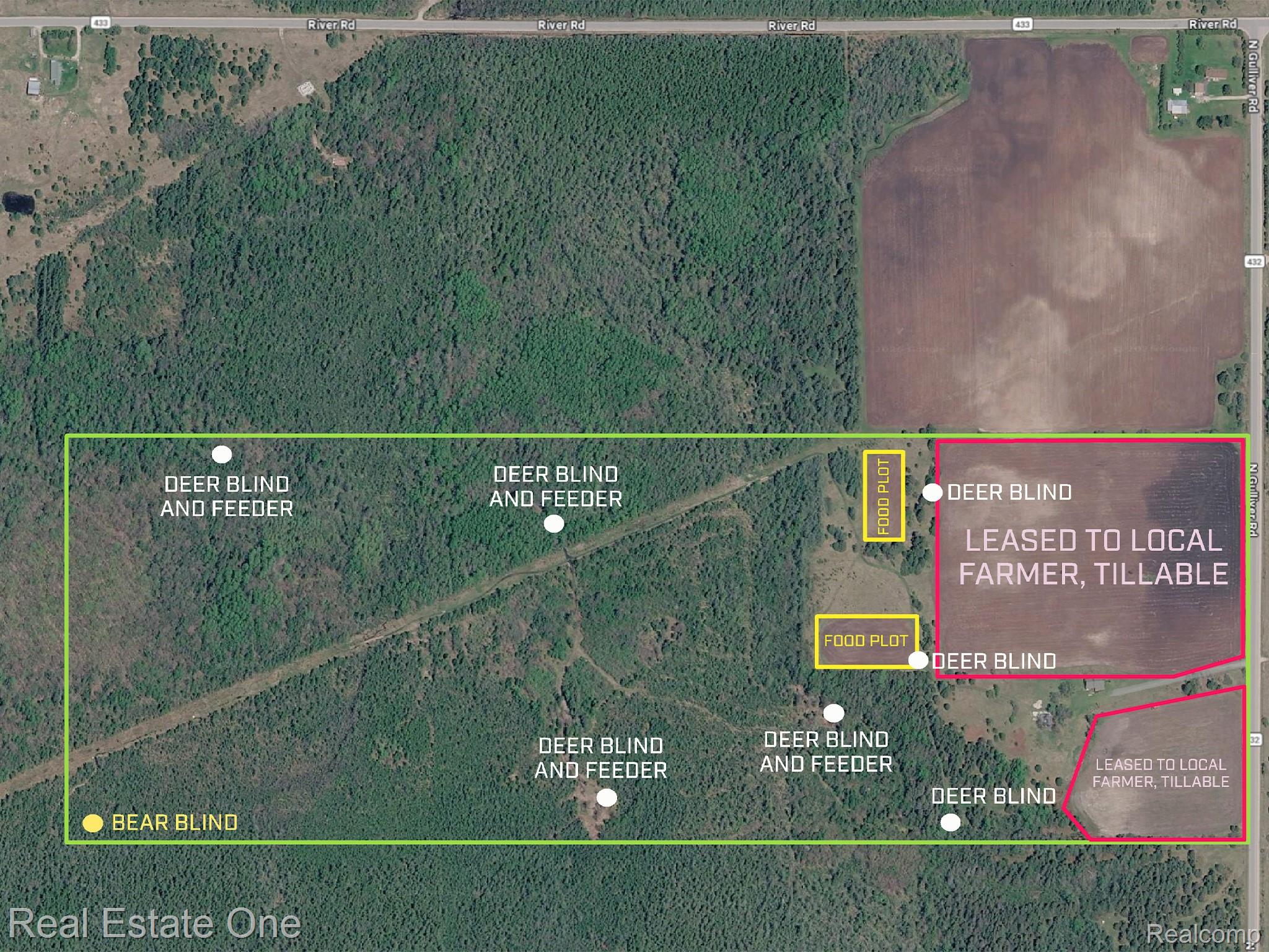 2643 North Gulliver Road Gulliver, MI 49840 - Photo 4 of 95 Aerial Property Map. Displaying land features and designated areas within the property boundary