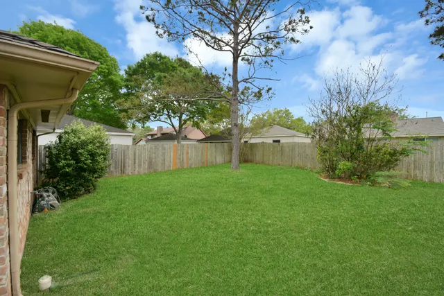 a view of a back yard