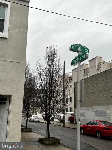 a car parked on the side of a street