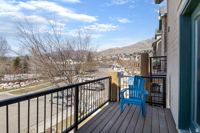 3598 North Huntsman Path, Unit 502 Eden, UT 84310 - Photo 21 of 43 Balcony featuring a mountain view