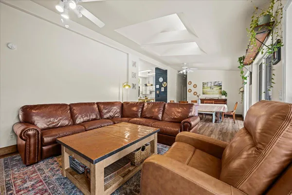 a room with furniture and window