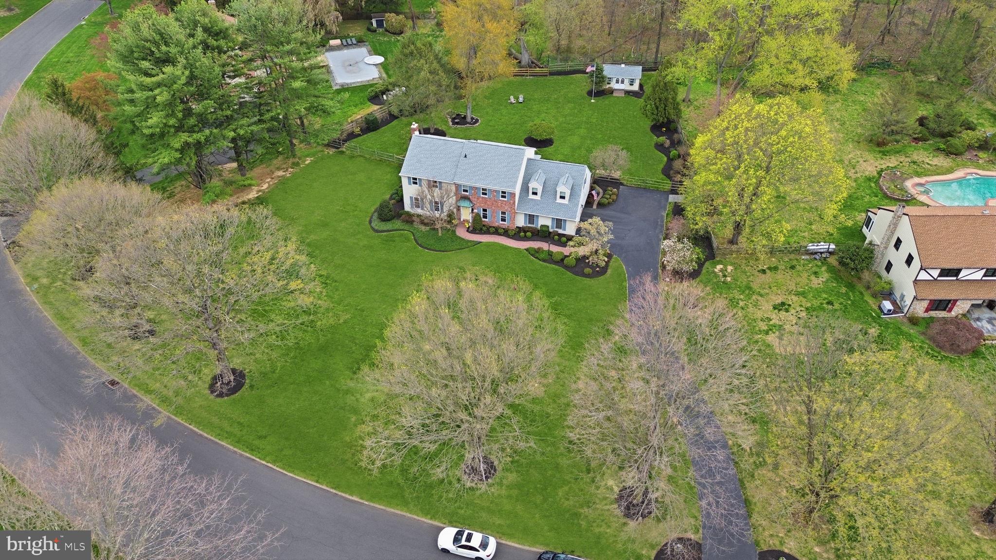 1431 Silo Road Yardley, PA 19067 - Photo 26 of 32 an aerial view of a house with a yard