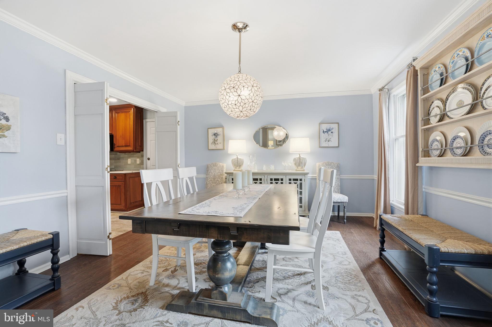 1431 Silo Road Yardley, PA 19067 - Photo 6 of 32 a view of a dining room with furniture and wooden floor