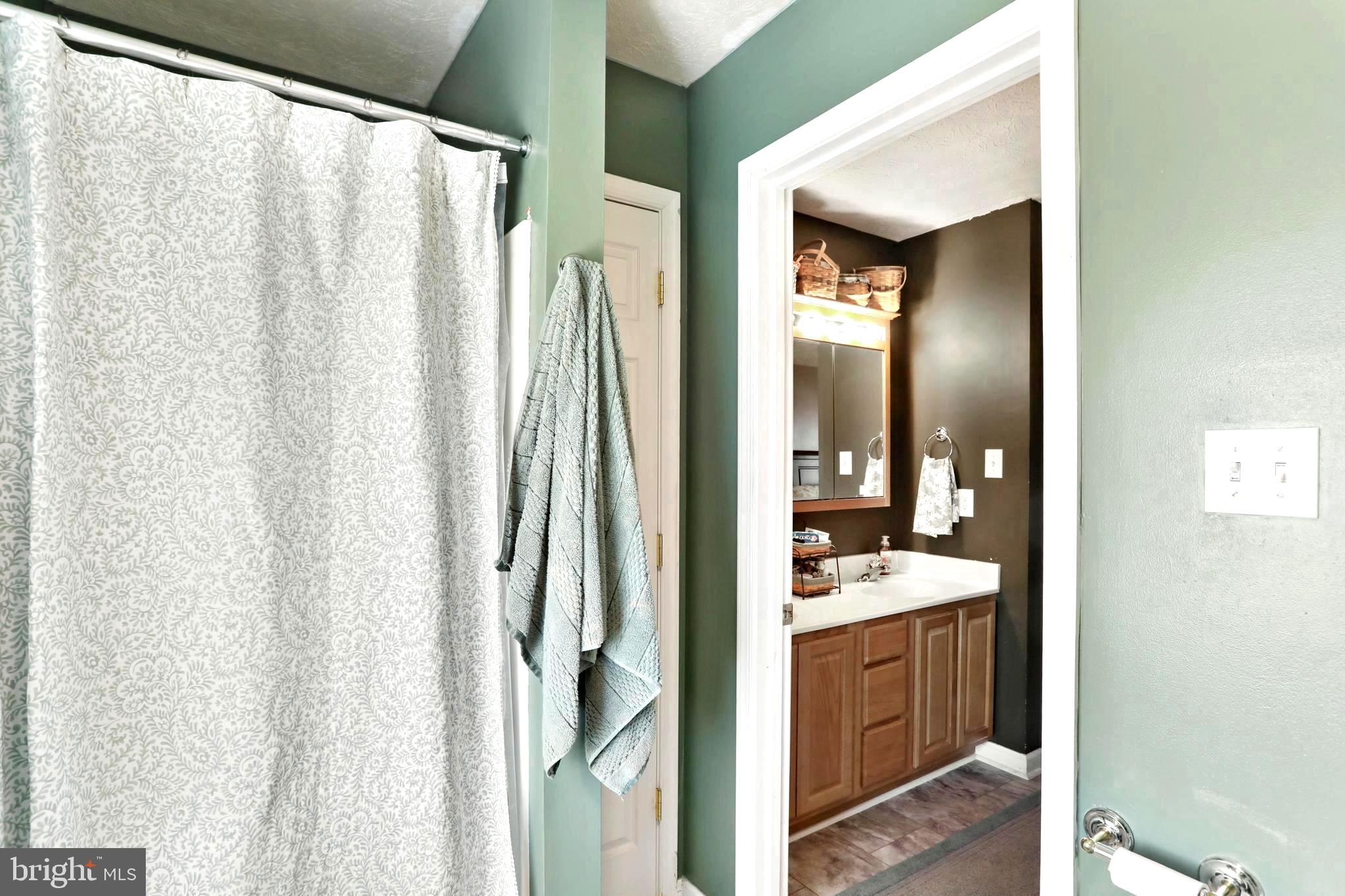 1147 Happy Ridge Drive Front Royal, VA 22630 - Photo 8 of 42 a bathroom with a double vanity sink and mirror