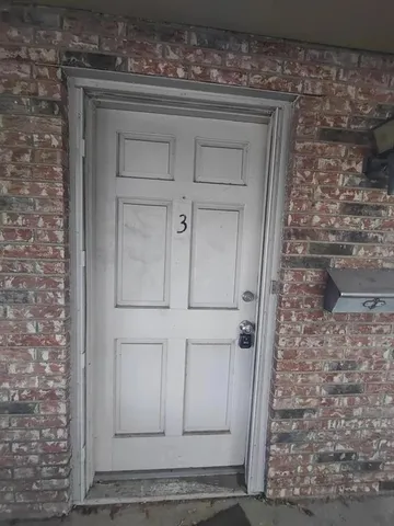 a view of front door