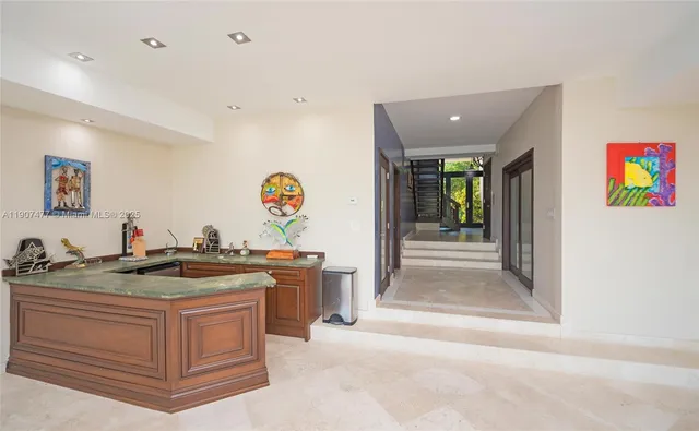 a view of a balcony with an outdoor space