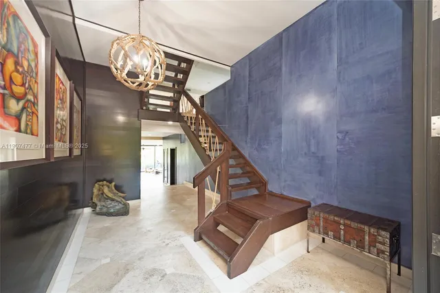 a view of a lake and mountain in the background