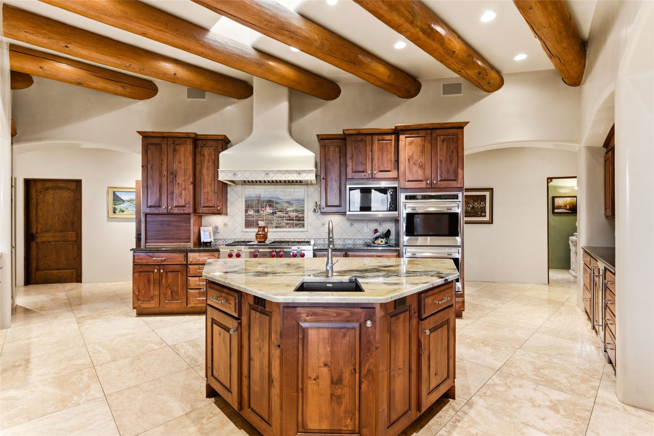 42 San Juan Ranch Road Santa Fe, NM 87506 - Photo 4 of 49 Chef's Kitchen with large Center Island