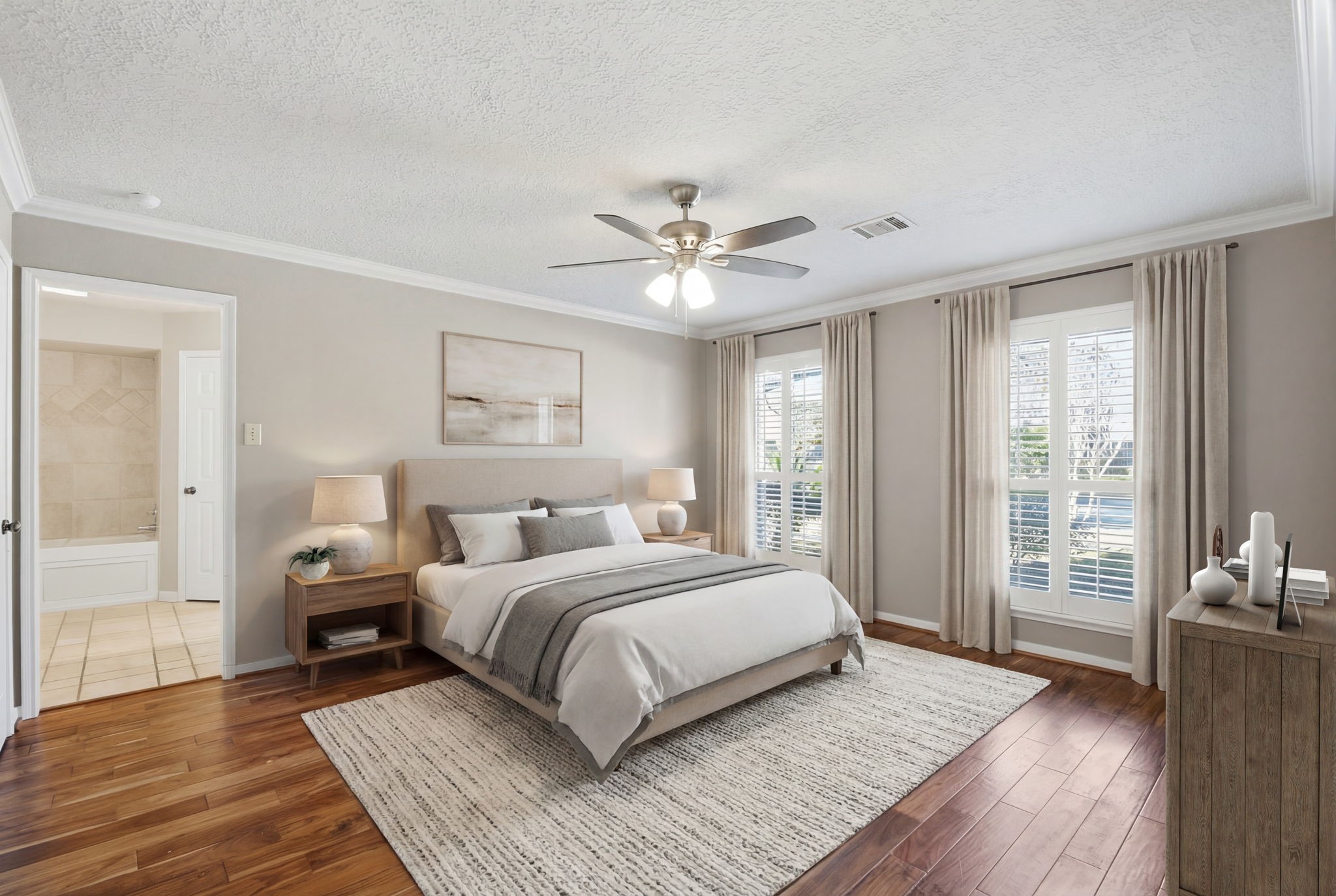 3607 El James Drive Spring, TX 77388 - Photo 21 of 50 Primary bedroom with virtual staging.