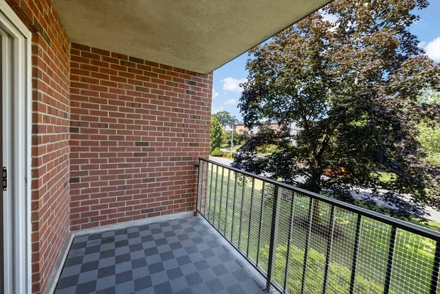 a view of a balcony