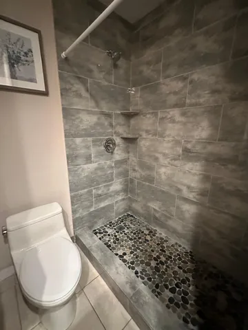 a bathroom with a toilet