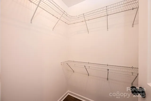 a view of small space with empty racks