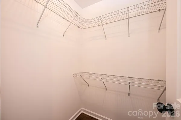 a view of small space with empty racks