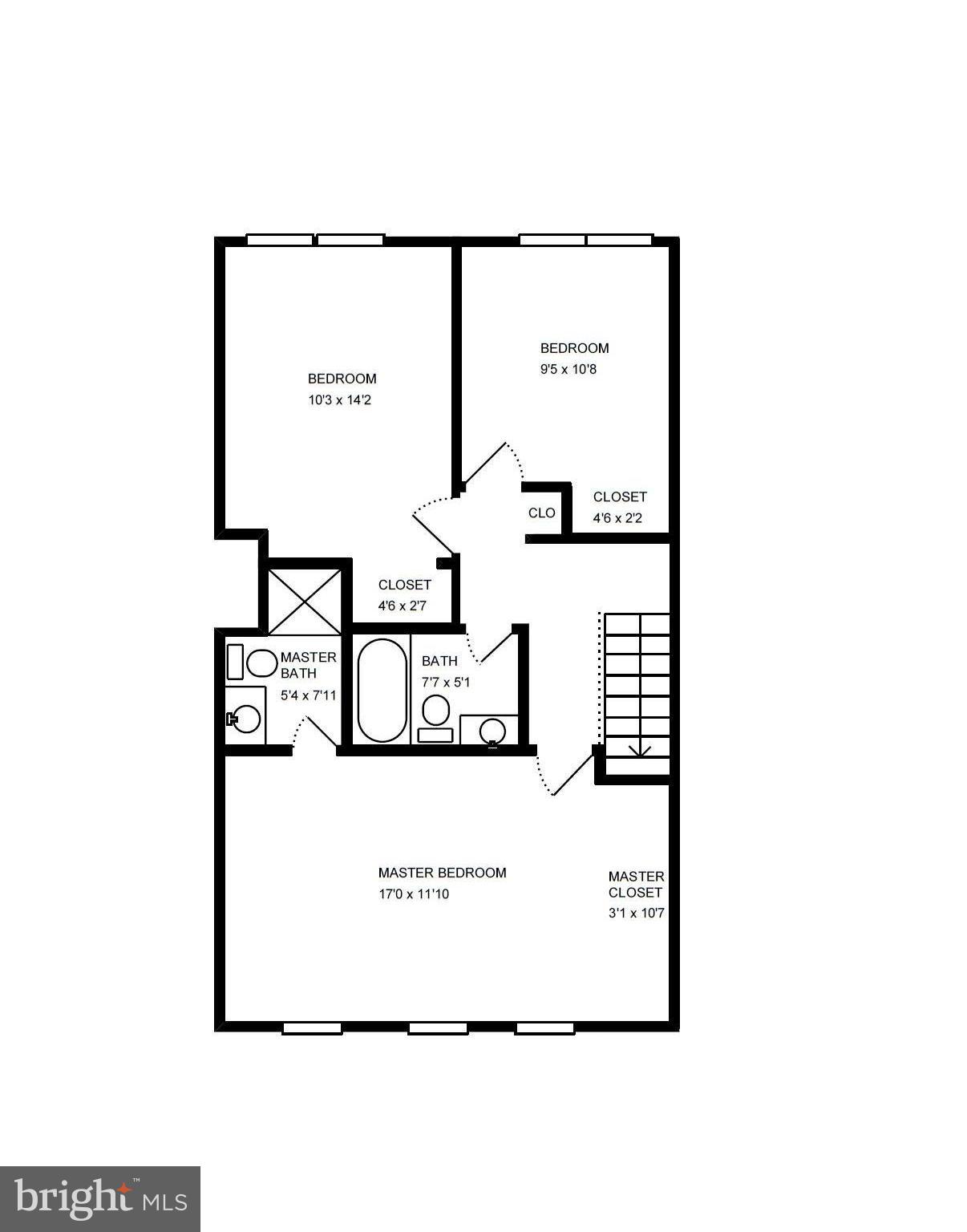 2163 Pond View Court Reston, VA 20191 - Photo 29 of 30 Floor Plan - Upper Level