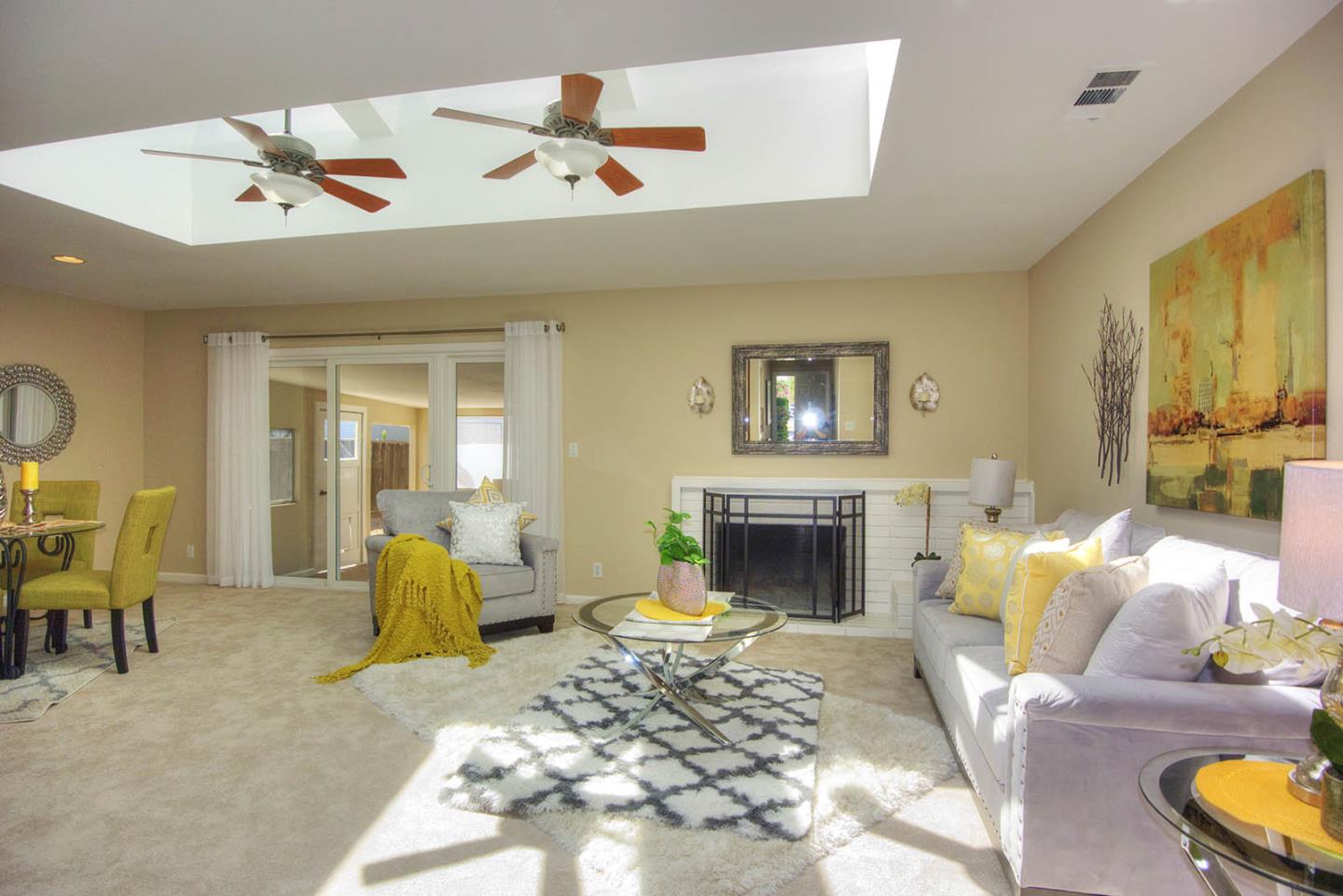 3792 Savannah Road Fremont, CA 94538 - Photo 5 of 37 a living room with furniture and a fireplace