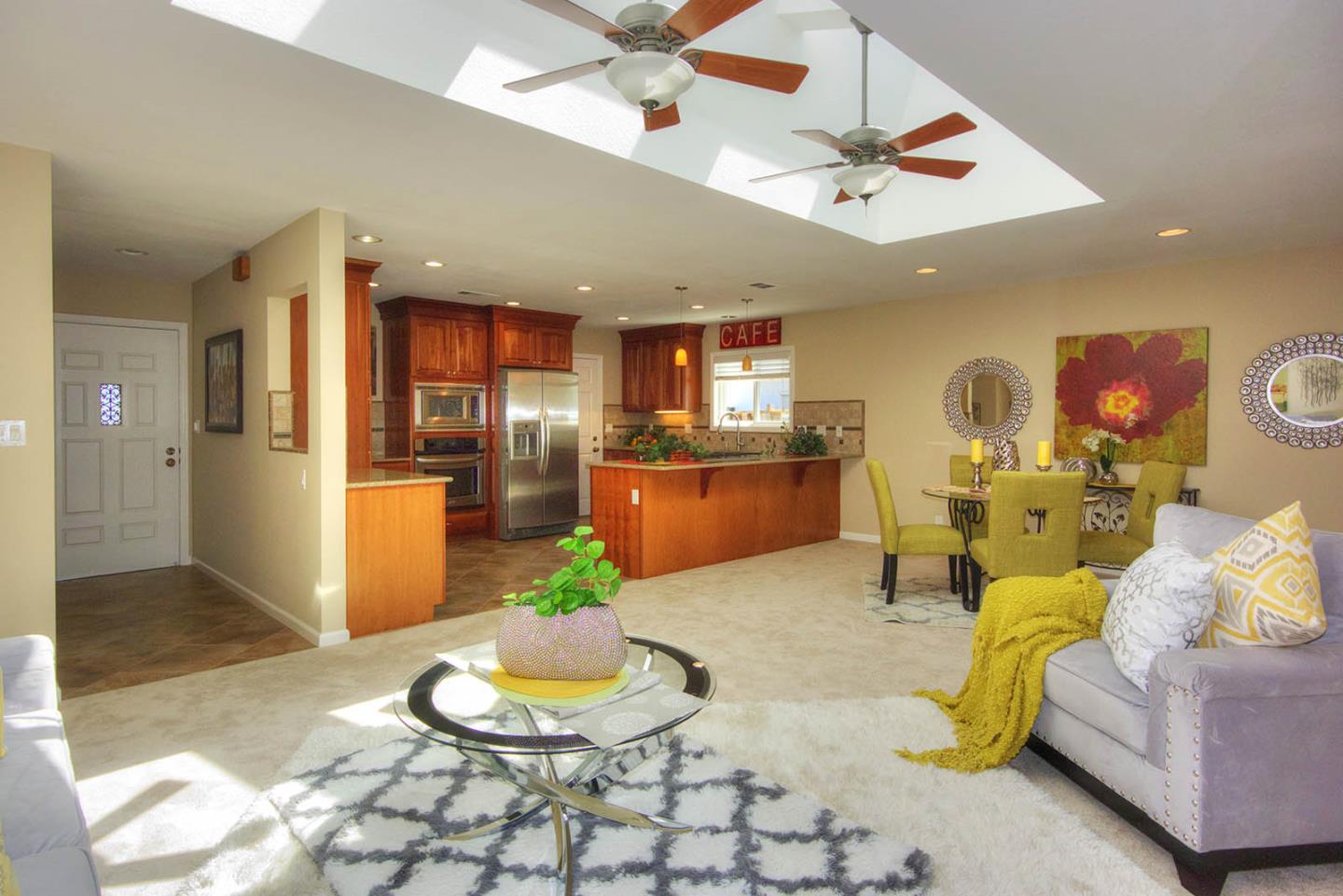 3792 Savannah Road Fremont, CA 94538 - Photo 6 of 37 a living room with furniture and kitchen view