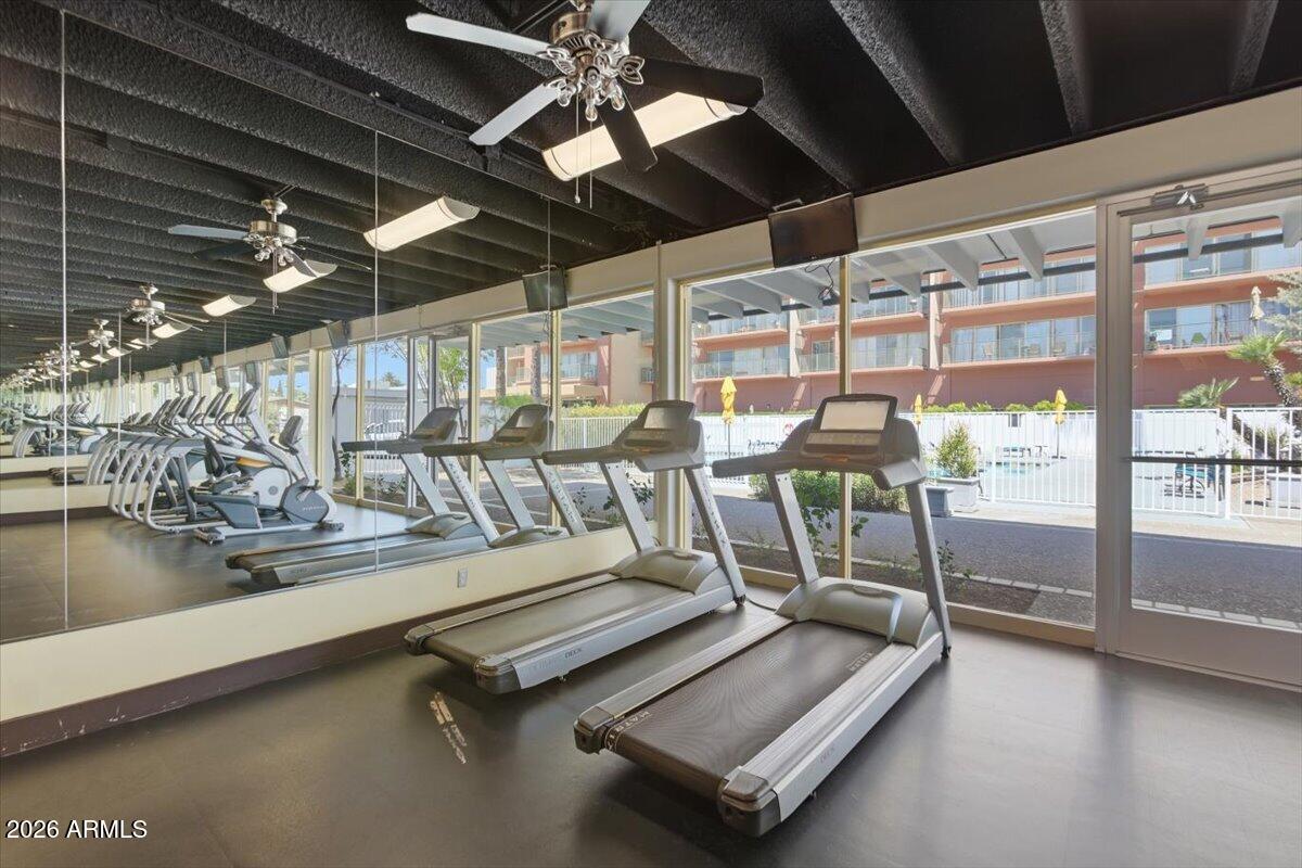 4750 North Central Avenue, Unit B14 Phoenix, AZ 85012 - Photo 50 of 57 a view of a room with gym equipment