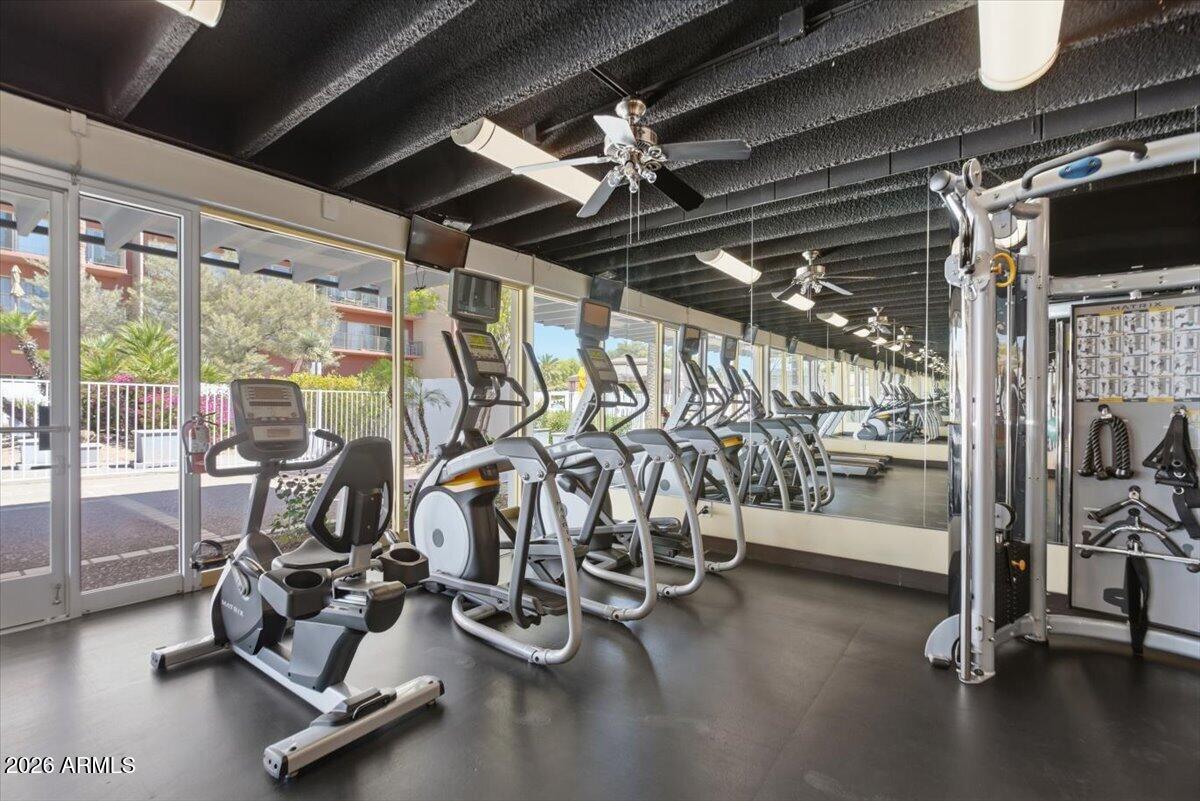 4750 North Central Avenue, Unit B14 Phoenix, AZ 85012 - Photo 51 of 57 a view of a room with gym equipment