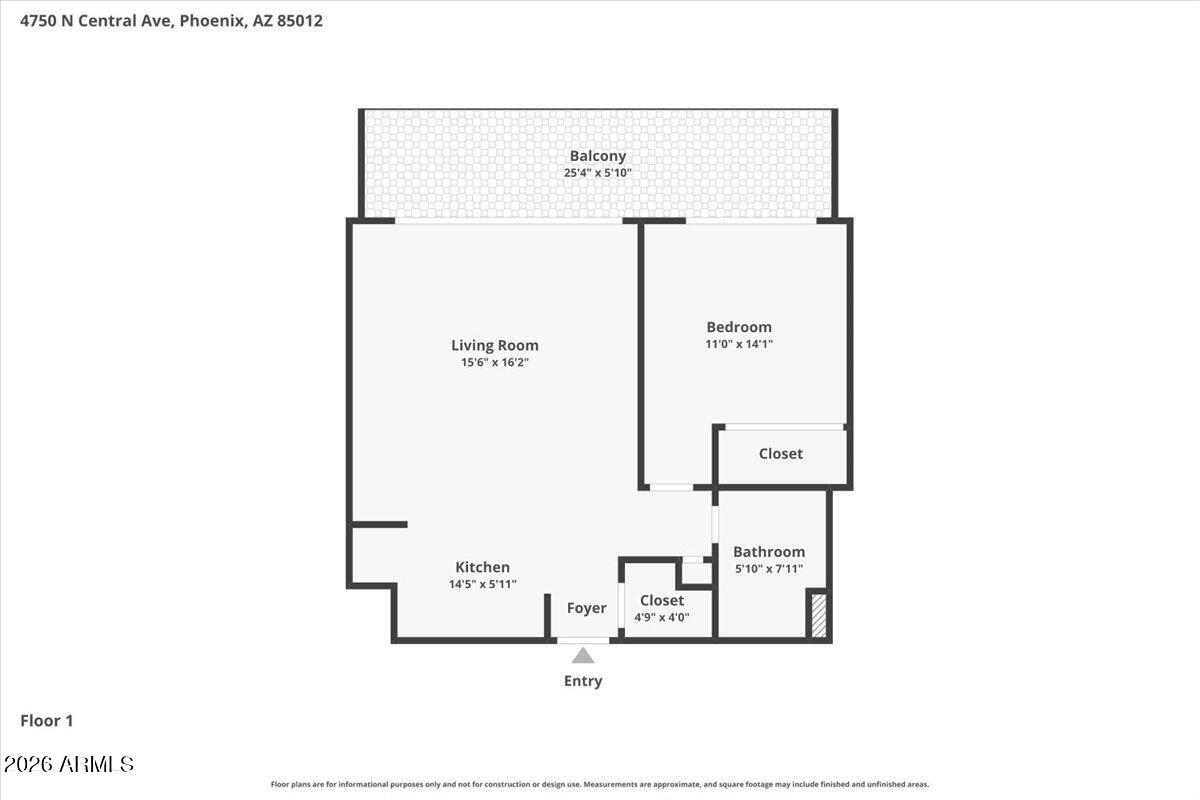 4750 North Central Avenue, Unit B14 Phoenix, AZ 85012 - Photo 56 of 57 56-Floor-1