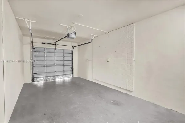 a view of a garage