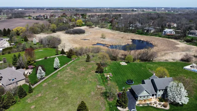 an aerial view of multiple house