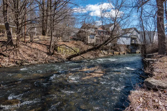 a view of dirt yard with a large tree