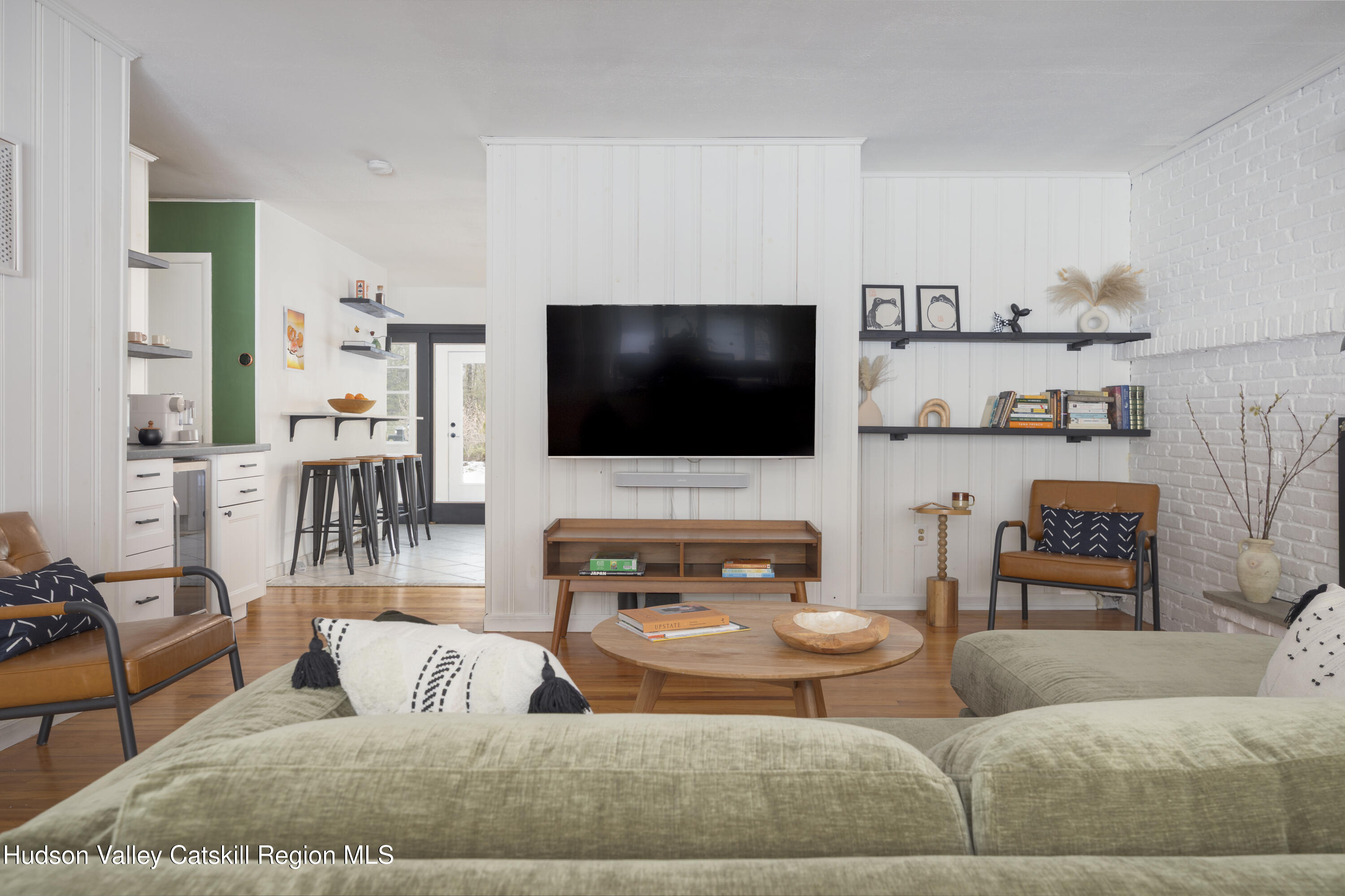 26 Krom Road Olivebridge, NY 12461 - Photo 10 of 24 a living room with furniture and a flat screen tv