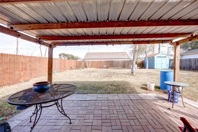 a outdoor space with a sitting space