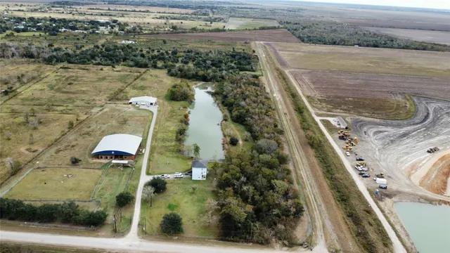 a bird view of a lake