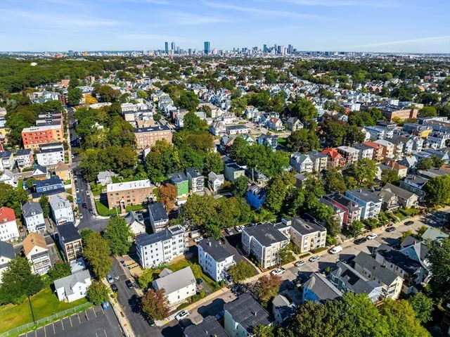 an aerial view of multiple house