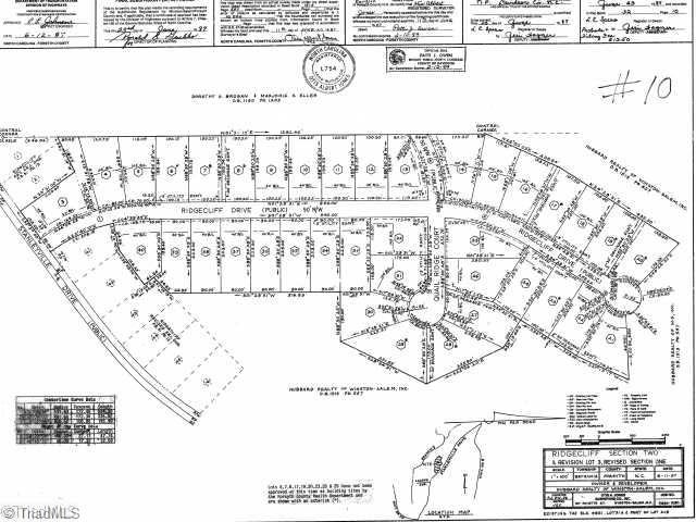 1145 Ridgecliff Drive Rural Hall, NC 27045 - Photo 3 of 3 Plat Map.
