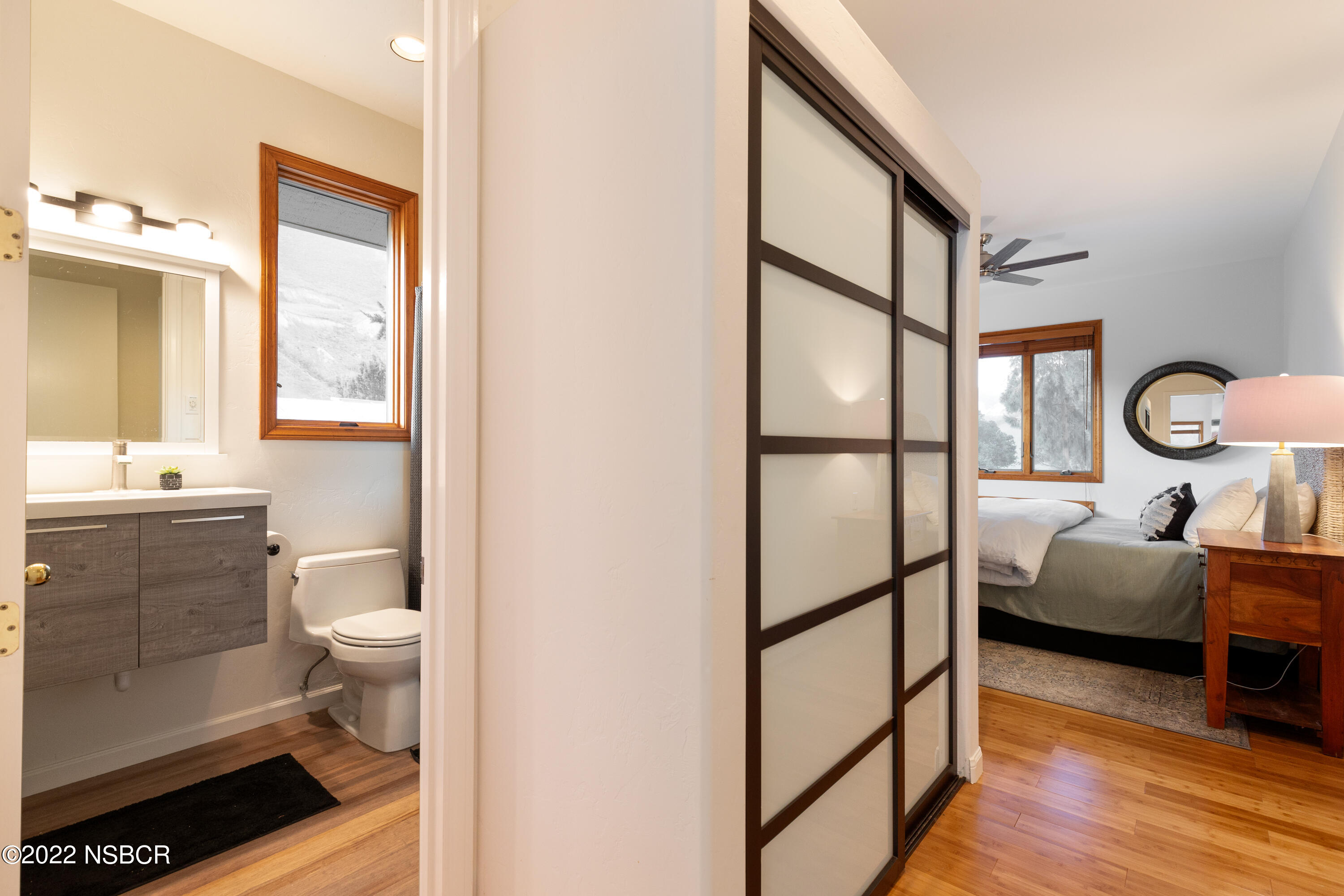 119 Hollister Ranch Road Goleta, CA 93117 - Photo 27 of 41 a bathroom with a toilet a sink and a mirror