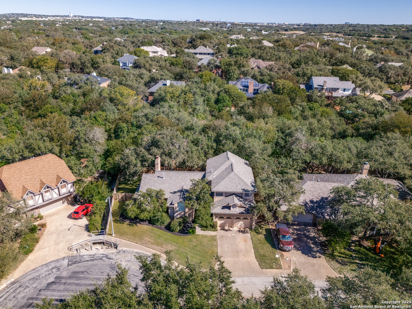 15558 Clover Ridge San Antonio, TX 78248 - Photo 26 of 29 an aerial view of a house with a yard