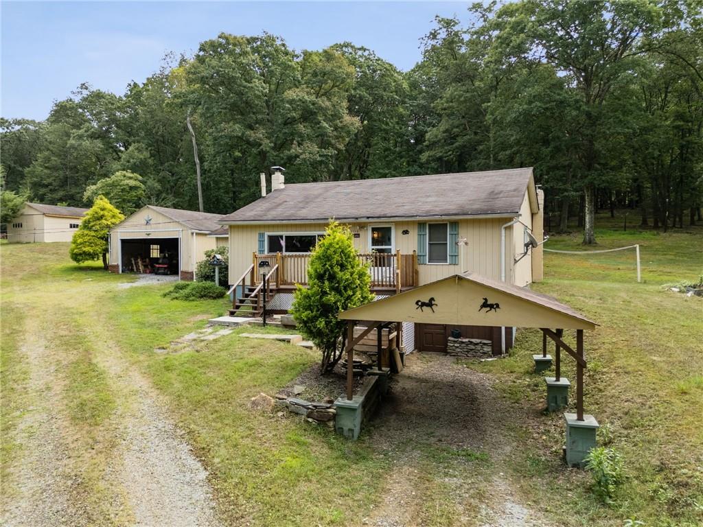1110 Ross Mountain Park Road New Florence, PA 15944 - Photo 2 of 24 a aerial view of a house with swimming pool and sitting area