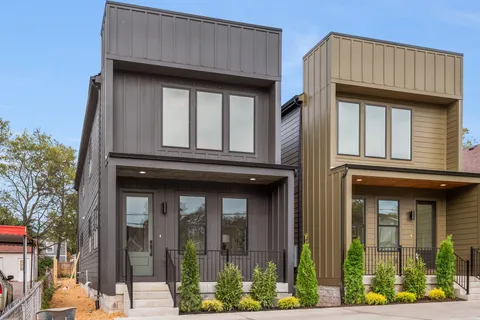 a building with glass door