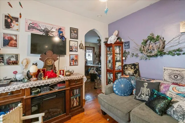 a view of kitchen with cabinets and outdoor view