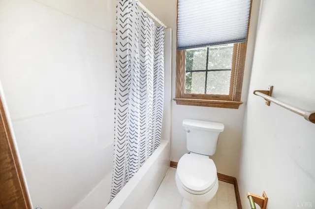 a view of a house with a large window