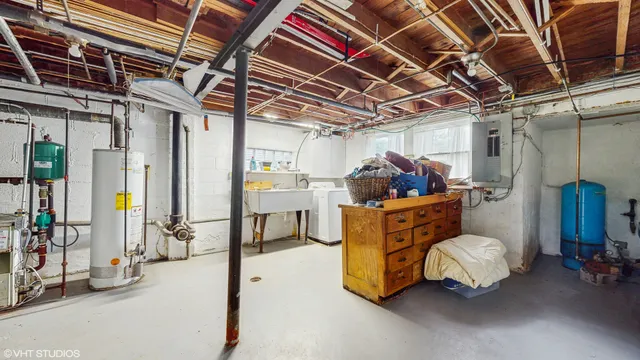 a view of storage and utility room