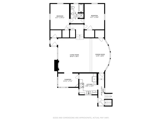 a picture of a bench in front of a window