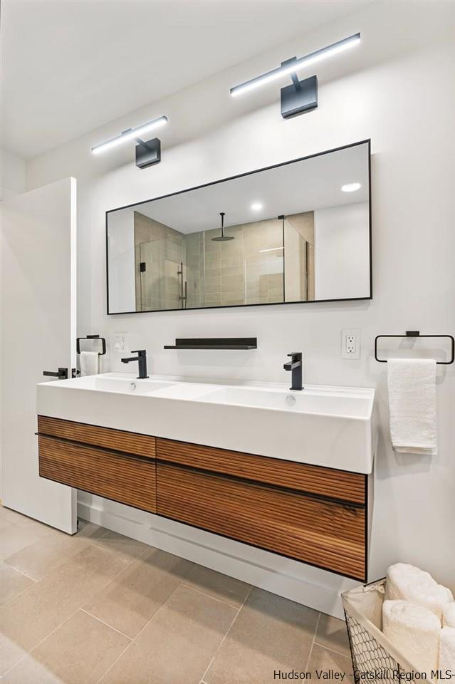 139 Krum Road Kerhonkson, NY 12446 - Photo 19 of 35 a bathroom with a sink and a mirror