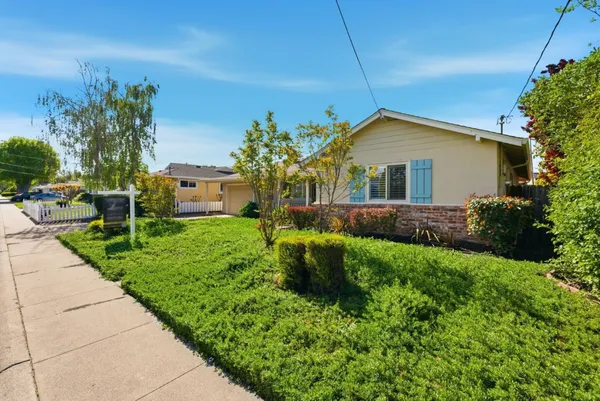a house view with a garden space