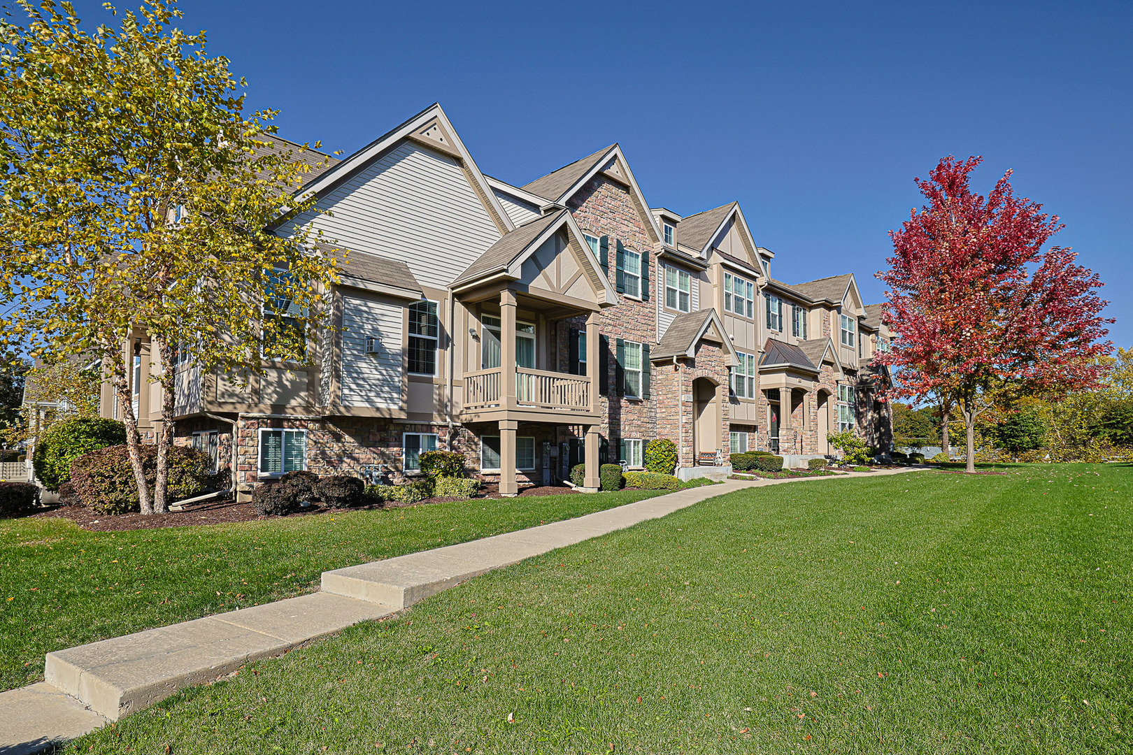 299 Bennett Drive Carol Stream, IL 60188 - Photo 3 of 27 a front view of a house with a garden and trees