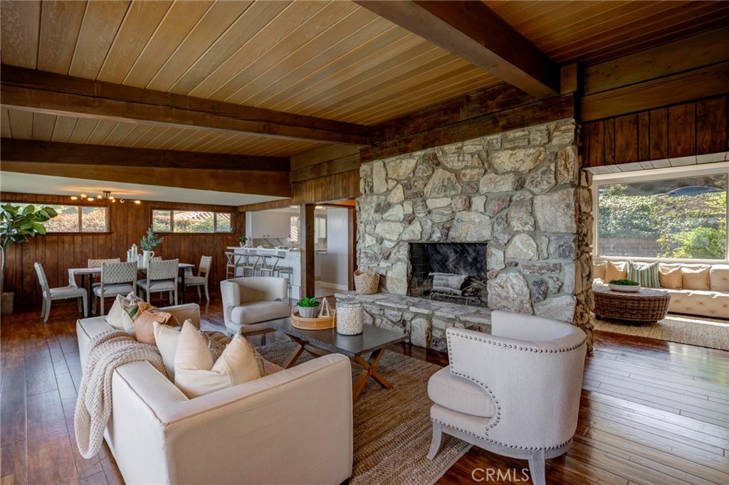 4612 Beauvais Road Rancho Palos Verdes, CA 90275 - Photo 11 of 40 a living room with furniture and a fireplace
